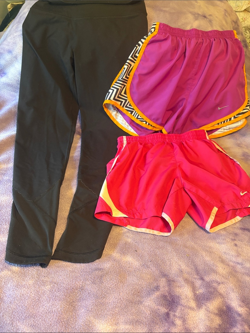 Athletic bundle 2 small Nike shorts, one Victoria Secret leggings